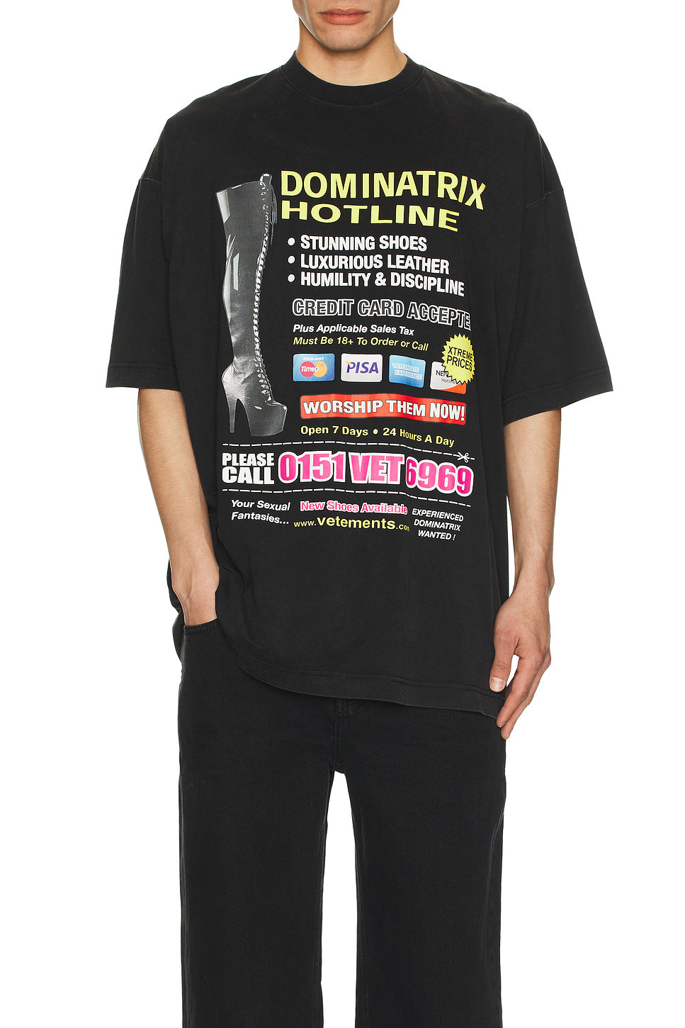 Dominatrix Hotline Oversized T-Shirt