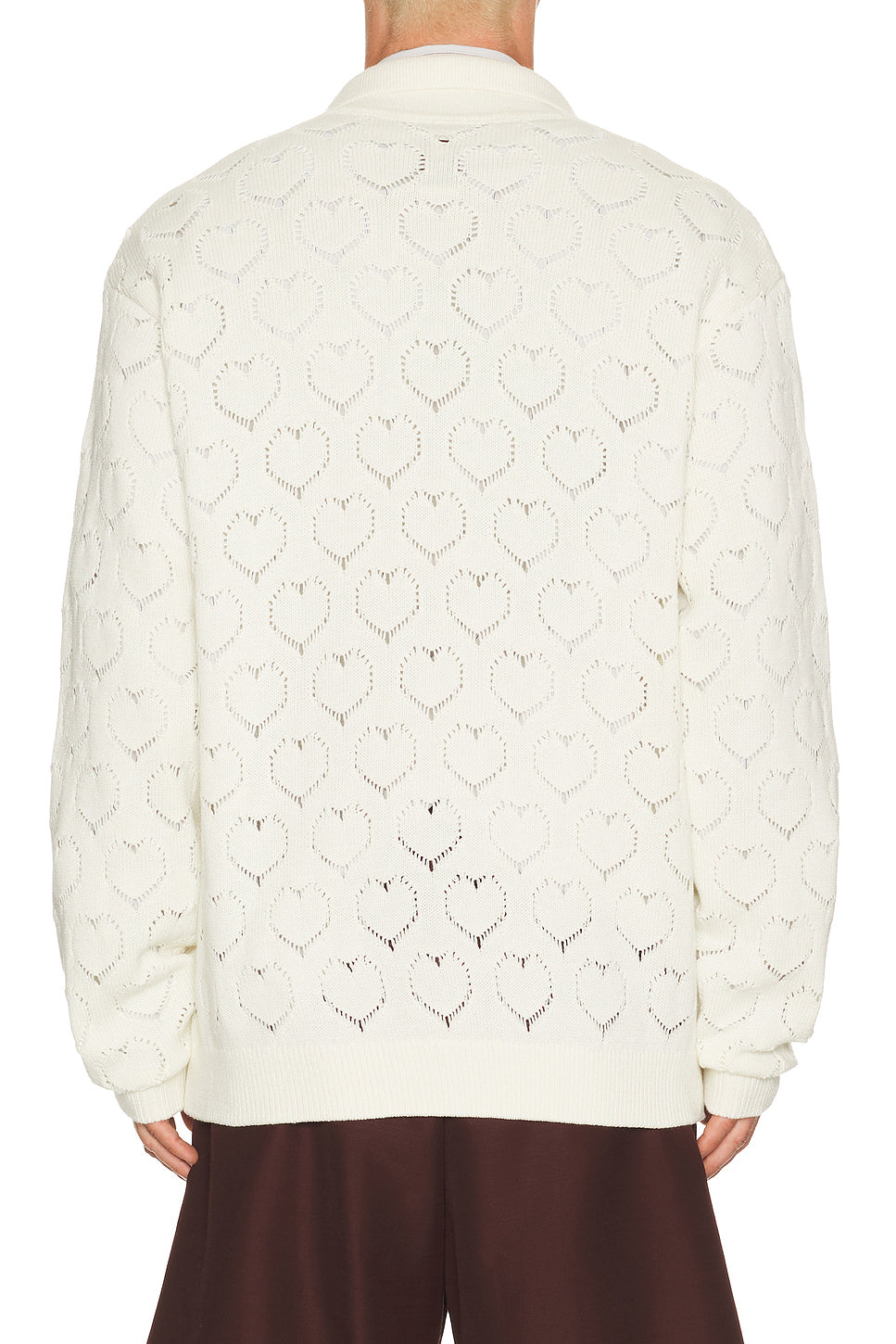 Eyelet Knitted Zip Up