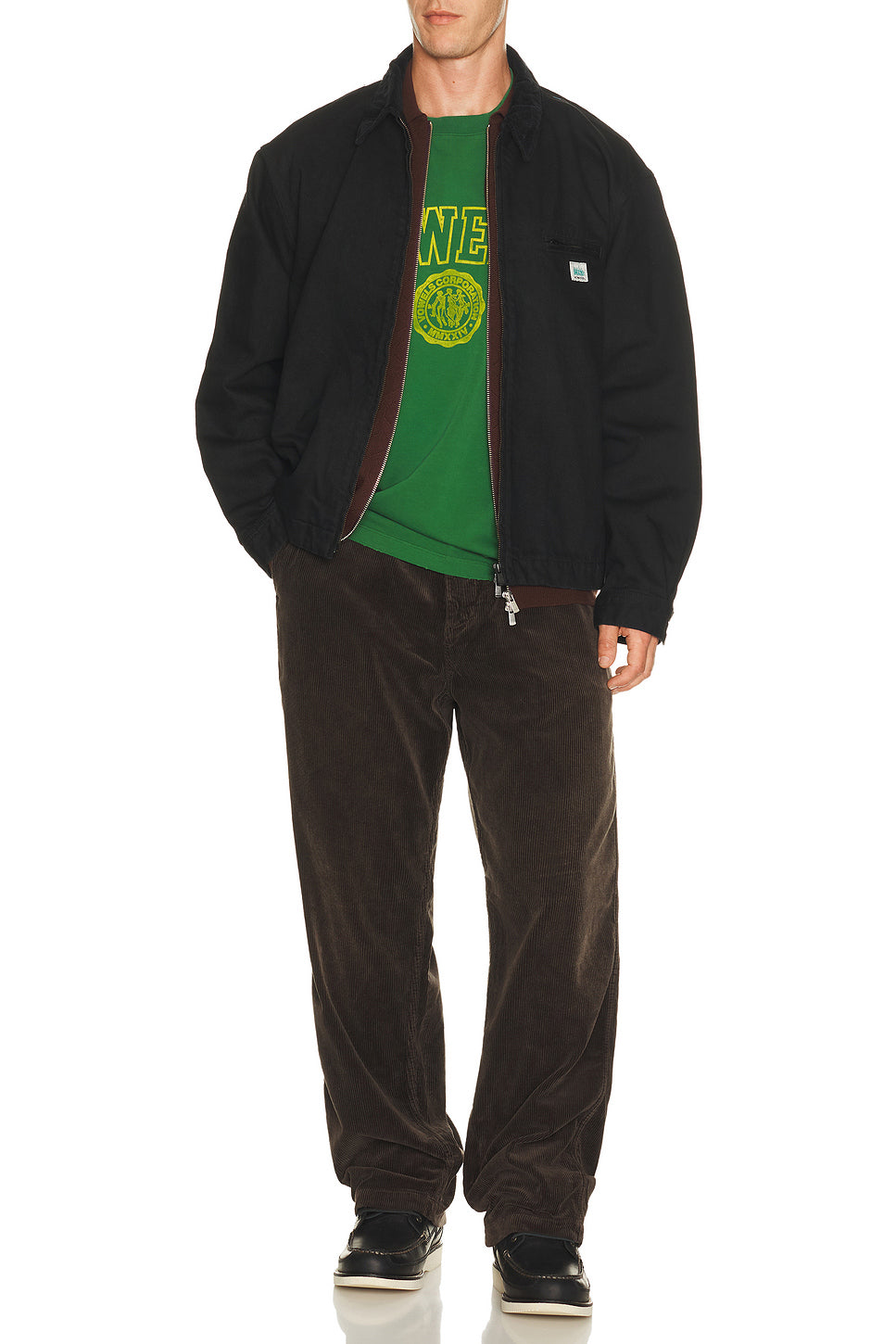 Garment Dyed Zip Up Jacket