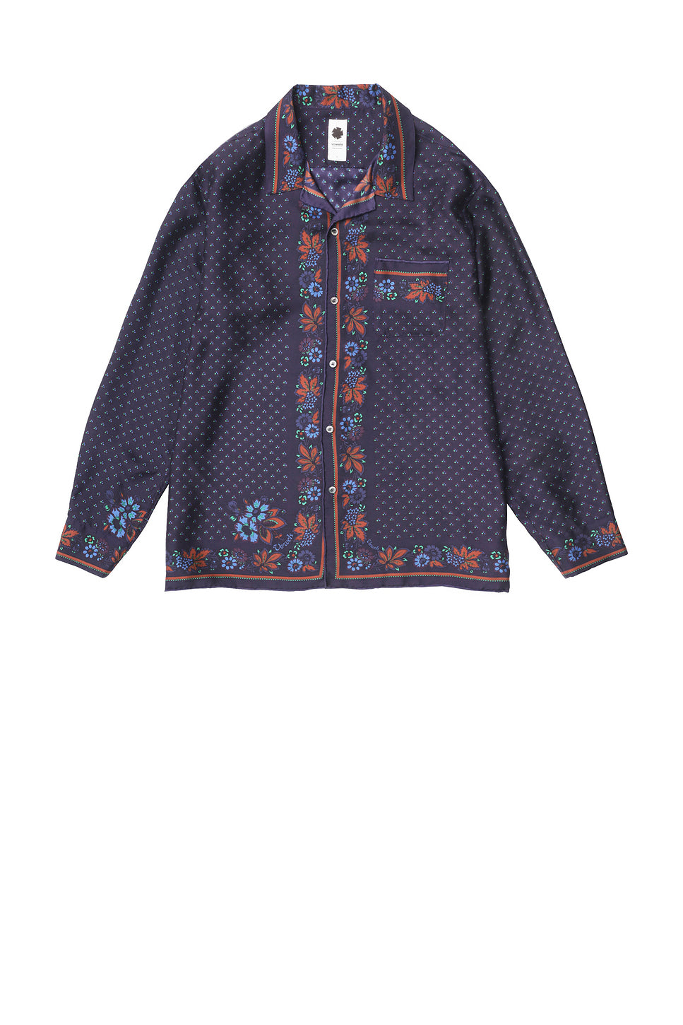 Long Sleeve Silk Scarf Shirt