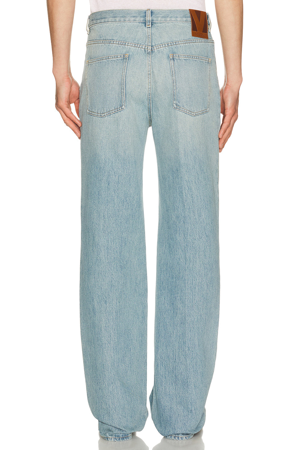 Pantalone Denim Jean in Lav Dirty Blu Chiaro