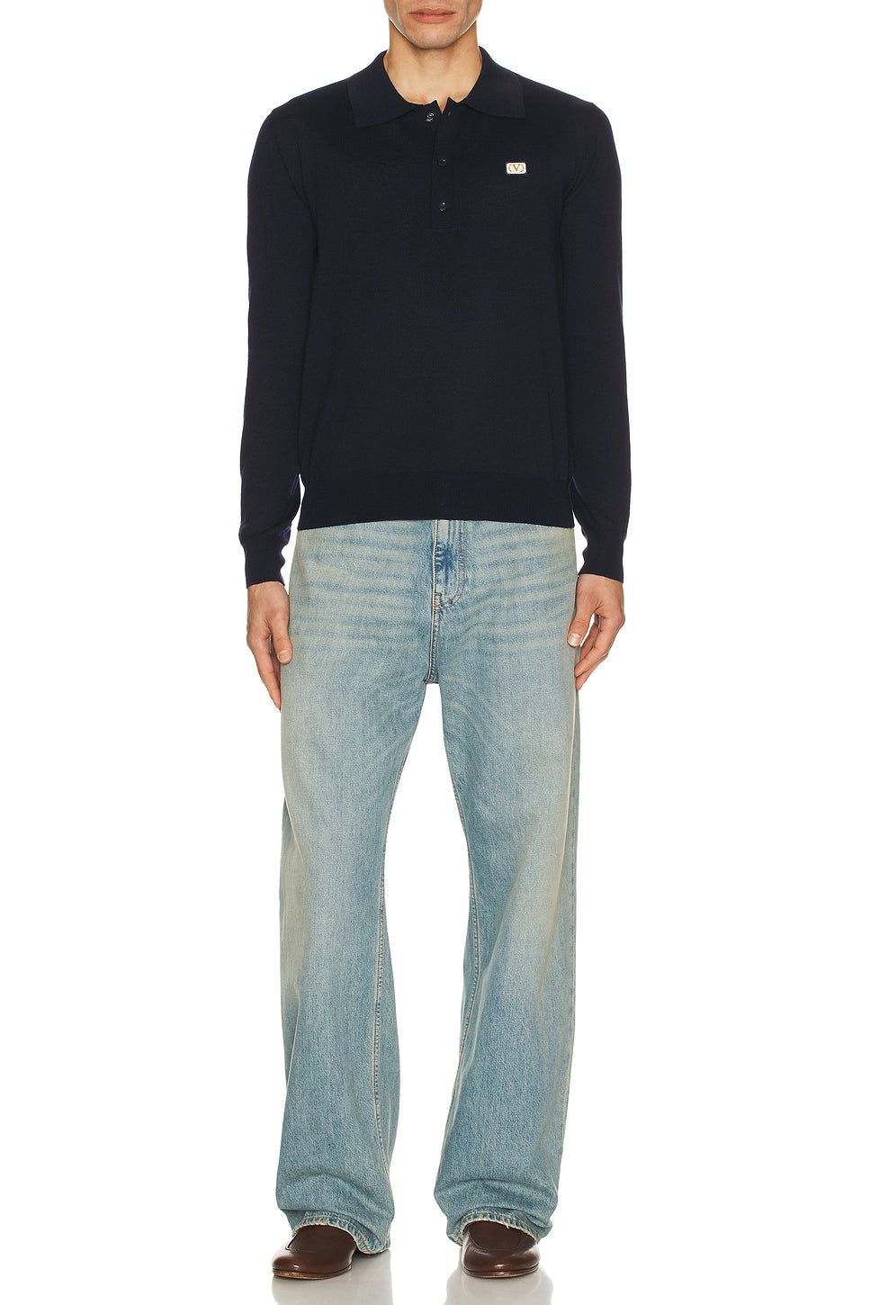 V Logo Signature Polo