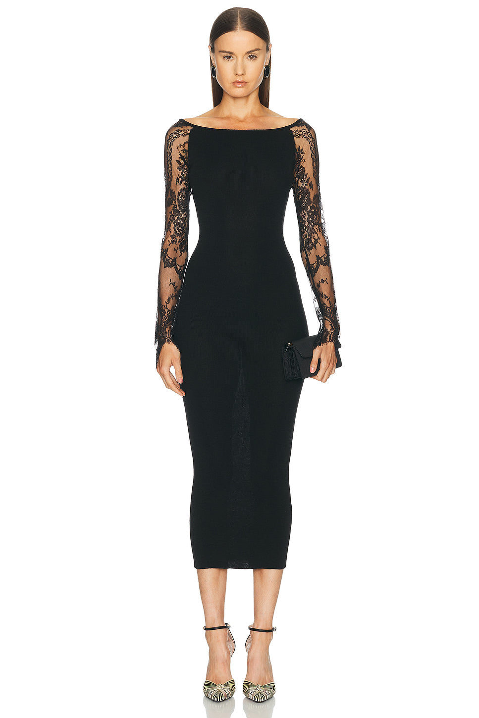 Wool Viscose Midi Dress