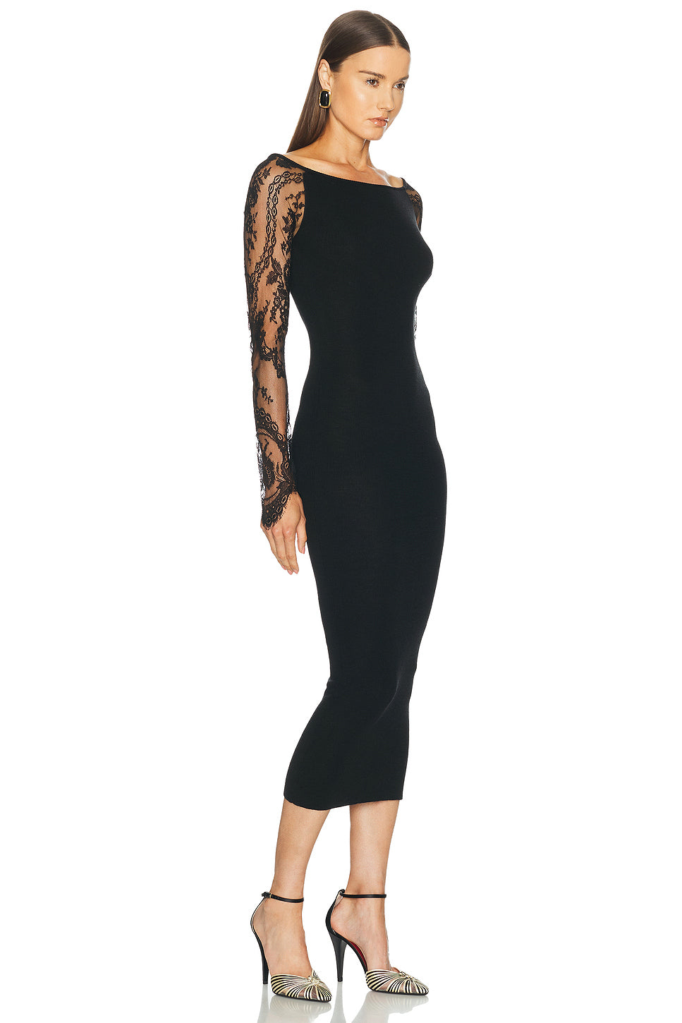 Wool Viscose Midi Dress