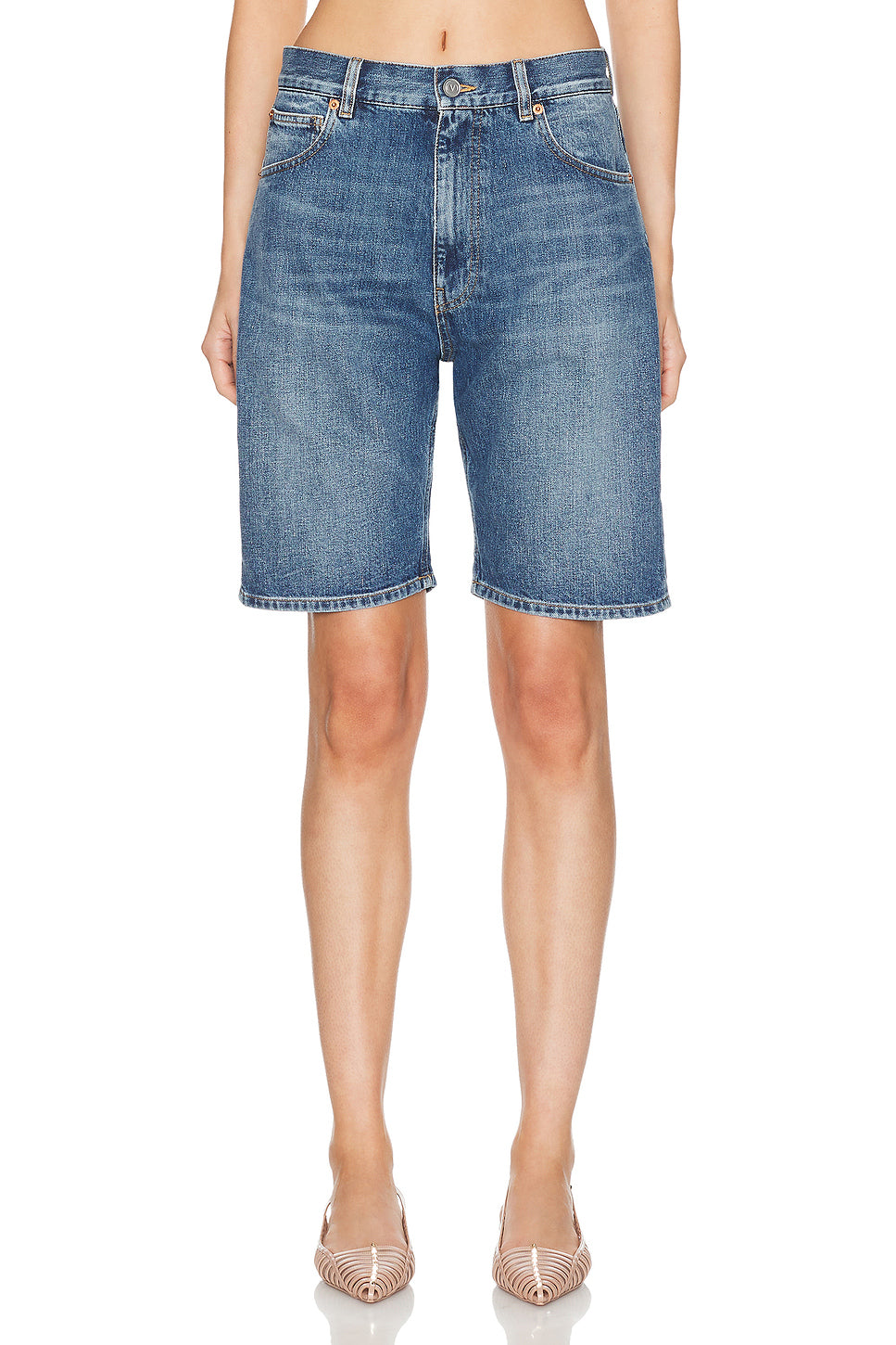 Solid Denim Short