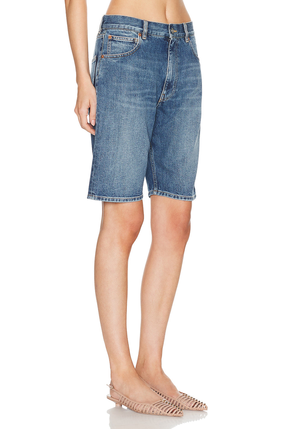 Solid Denim Short