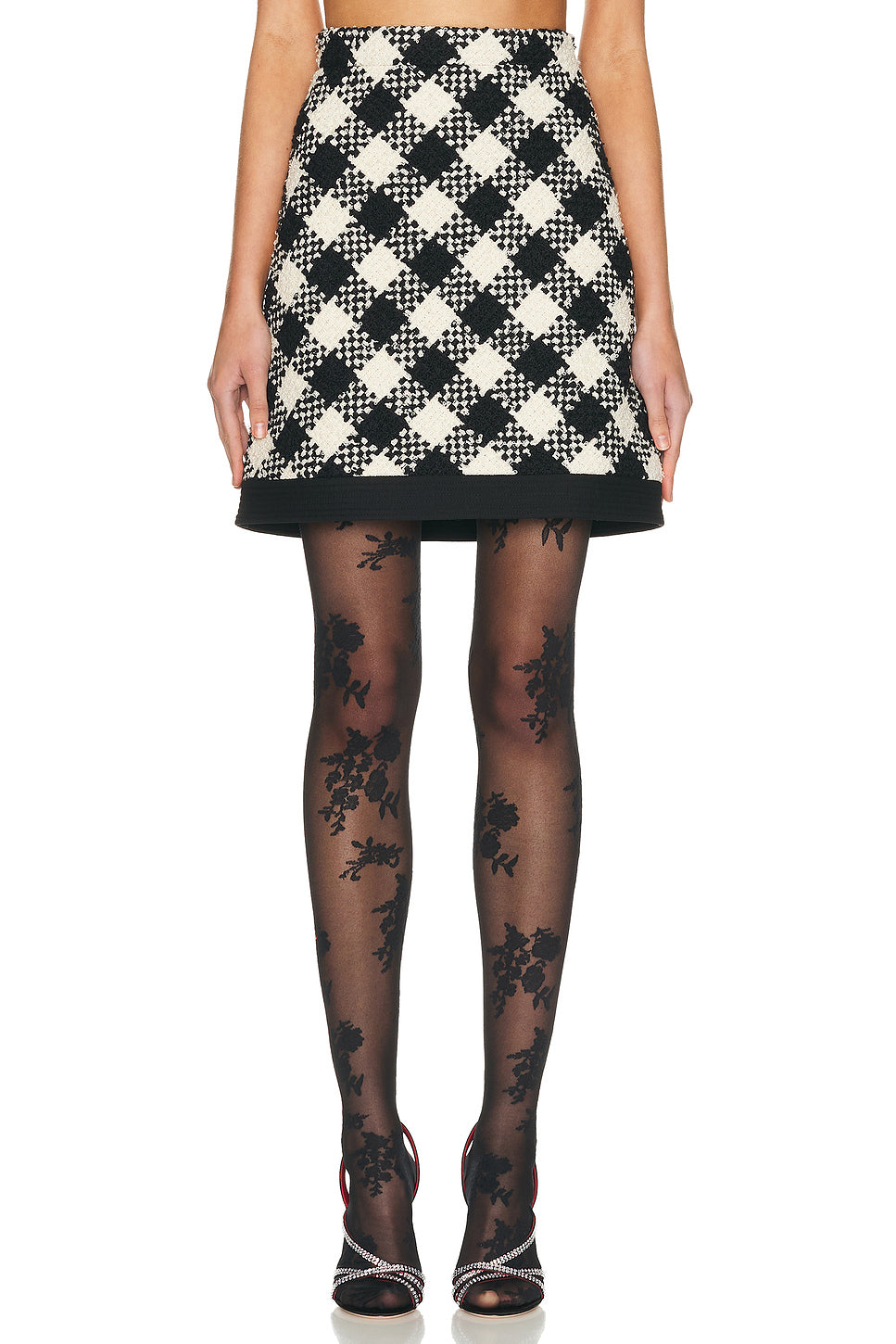 Damier Tweed Skirt