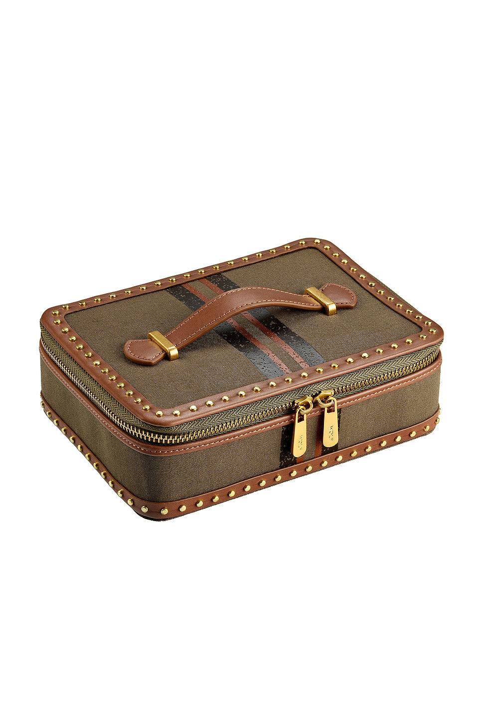 Ida Travel Zip Jewelry Case With Handle