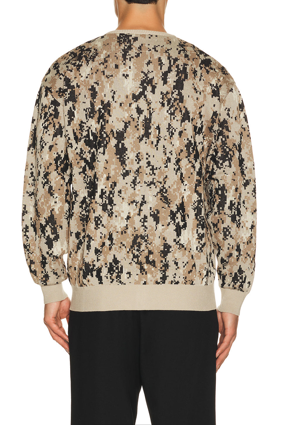 Digital Camo Jacquard Cardigan