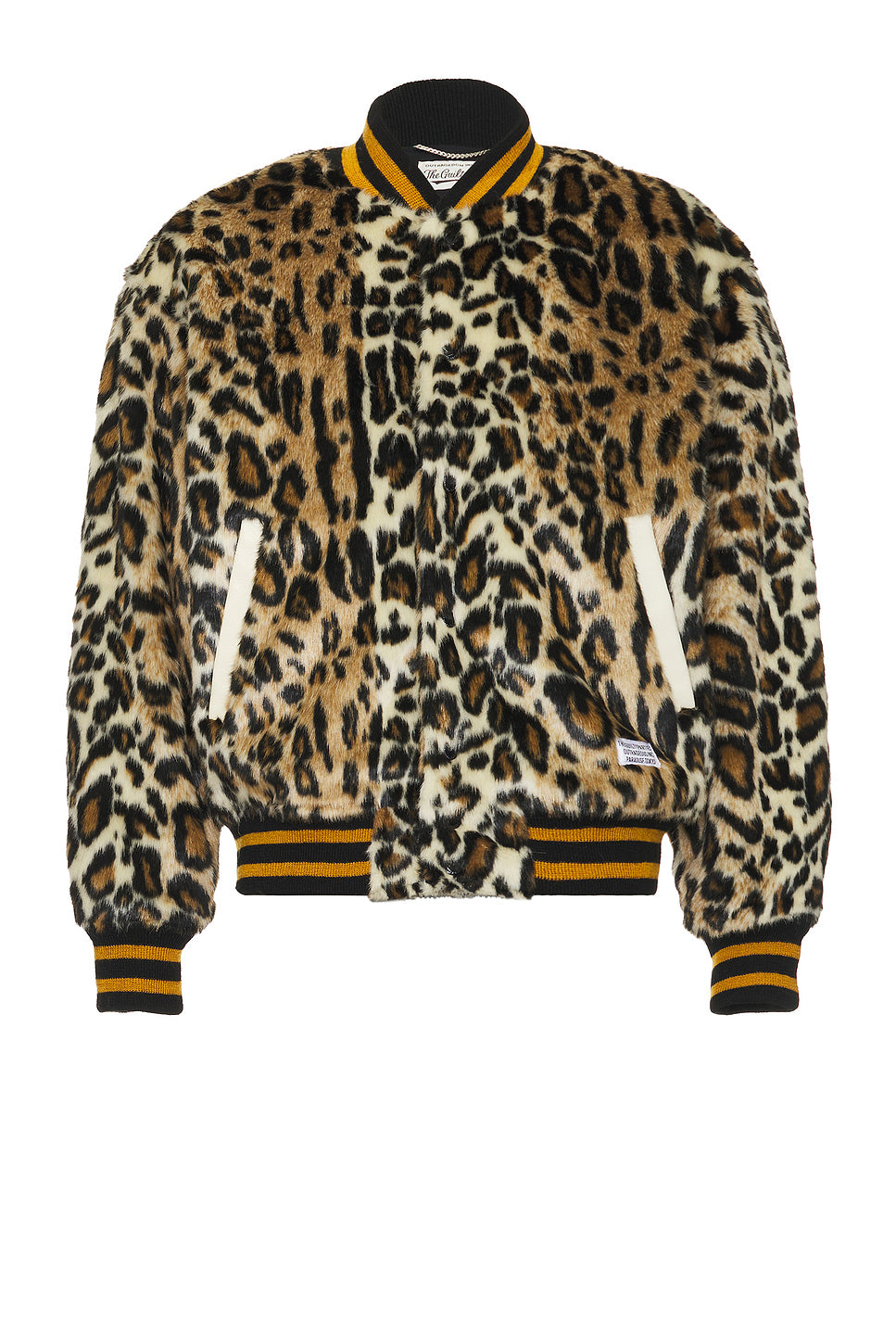 Fur Leopard Varsity Jacket