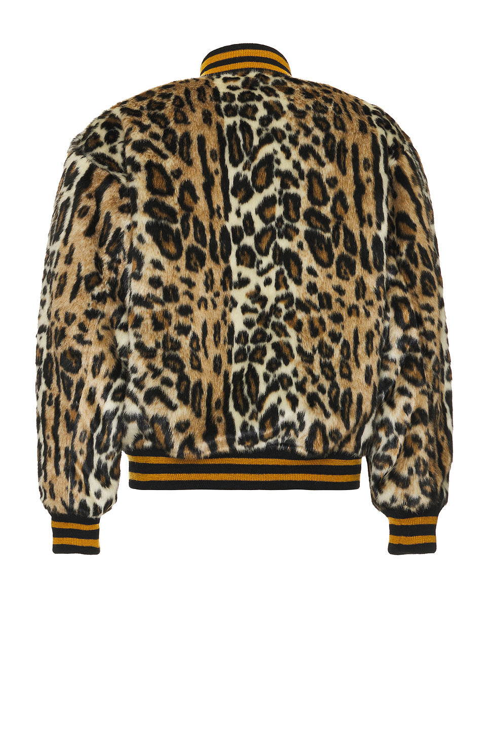 Fur Leopard Varsity Jacket