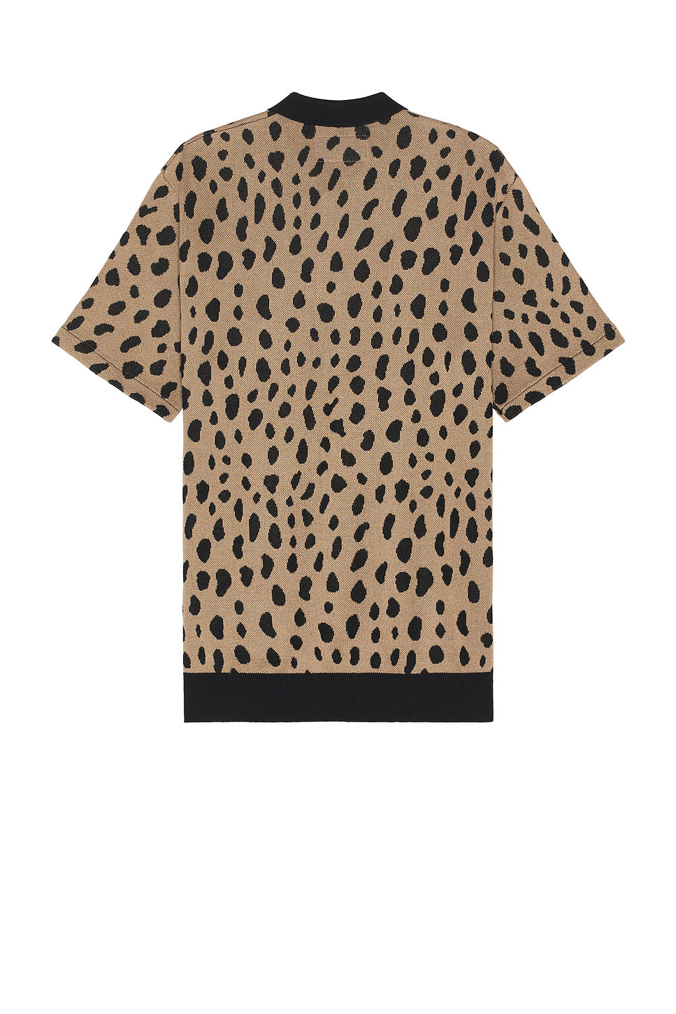 Leopard Knit Polo Shirt