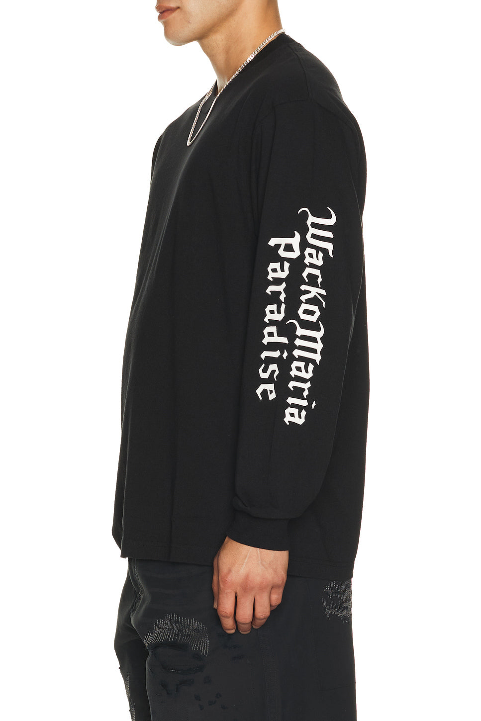 Washed Heavy Weight Crew Neck Long Sleeve Tee Shirt Type 1