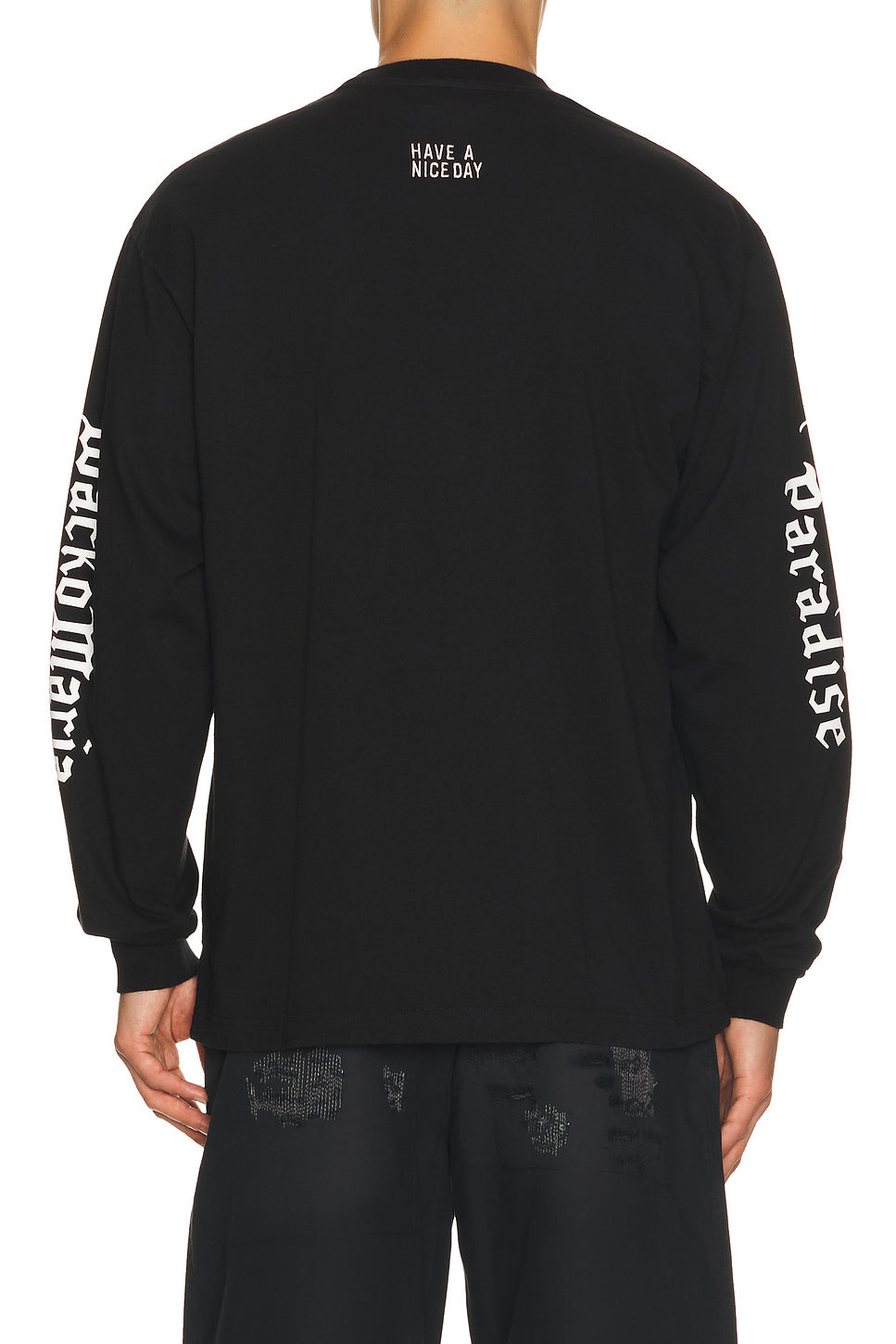 Washed Heavy Weight Crew Neck Long Sleeve Tee Shirt Type 1
