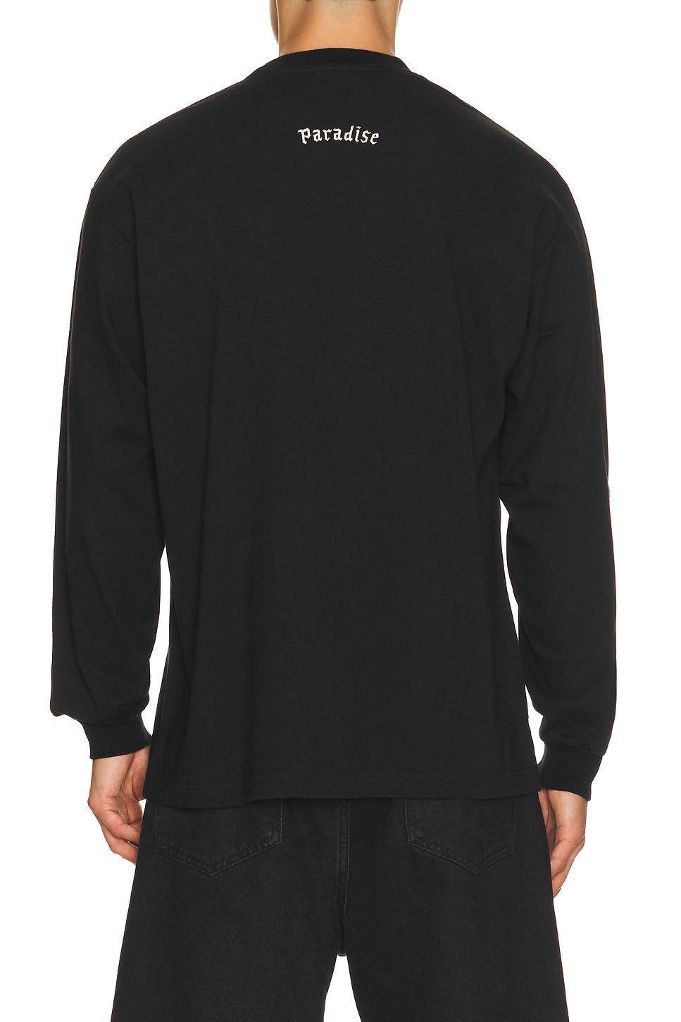 Washed Heavy Weight Crew Neck Long Sleeve T-shirt Type 4