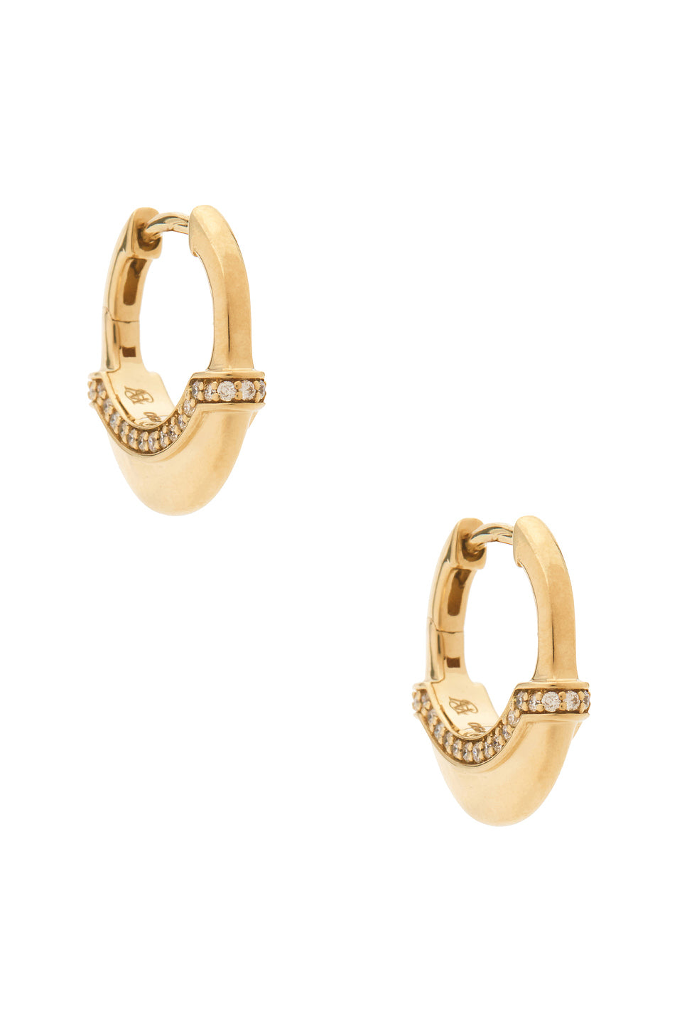 Luna Diamond Pave X-small Hoop Earrings