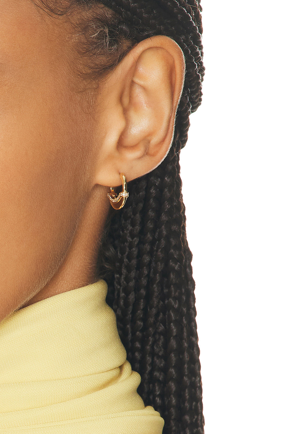 Luna Diamond Pave X-small Hoop Earrings