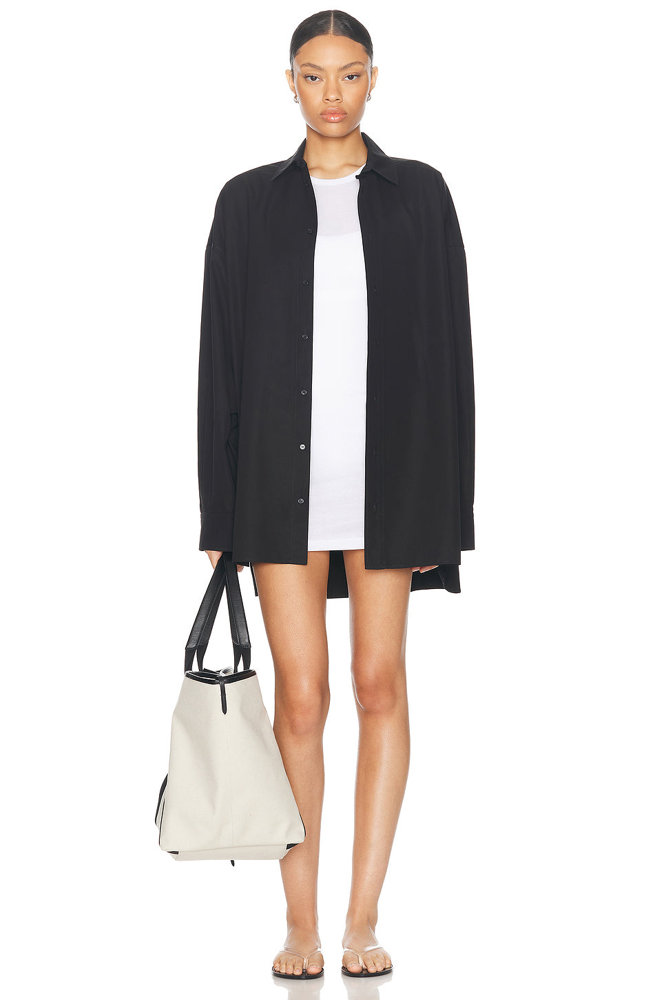 Oversized Mini Shirt Dress