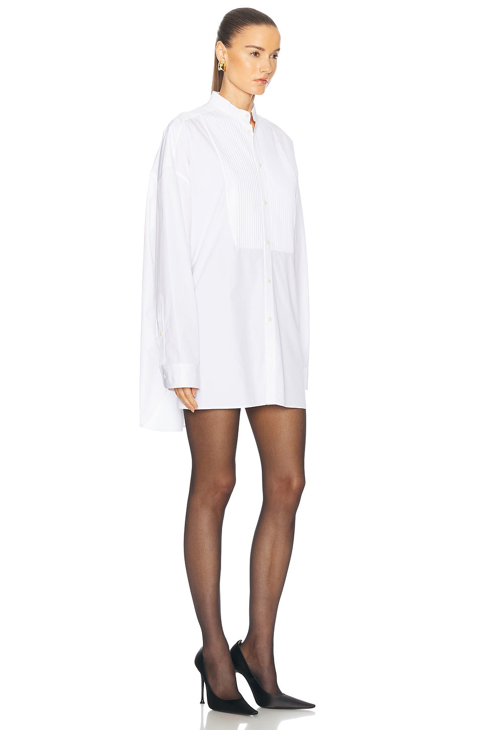 Tuxedo Mini Shirt Dress