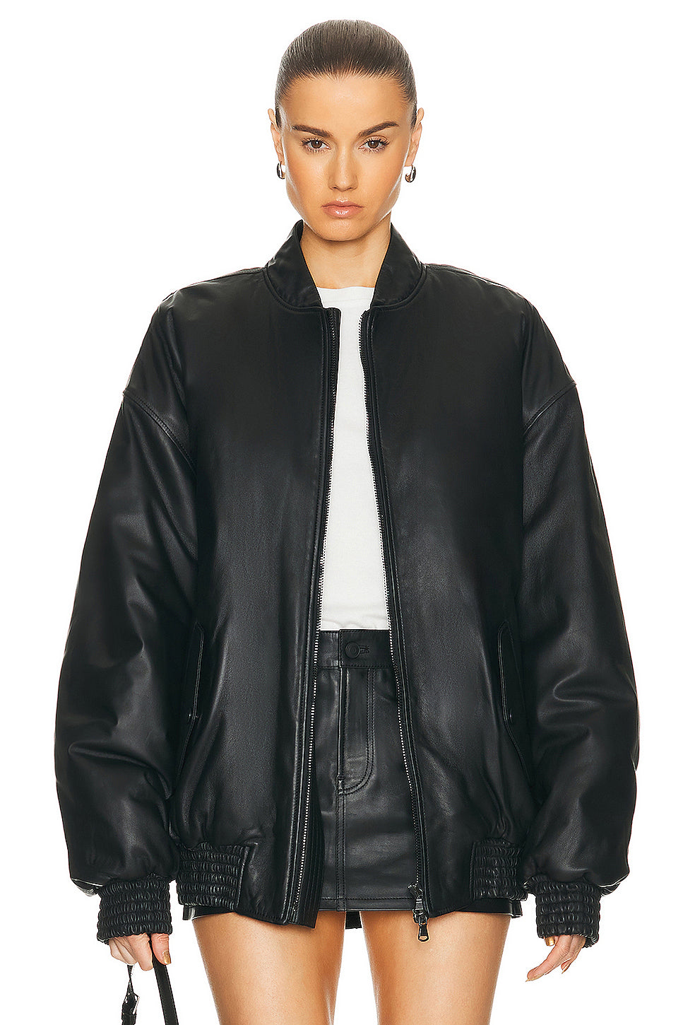 Leather Bomber Jacket