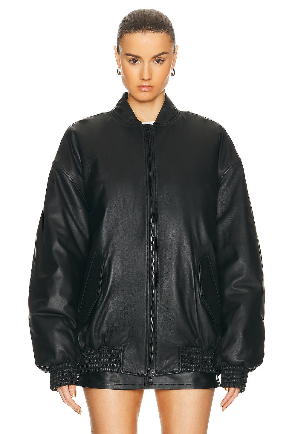 Leather Bomber Jacket