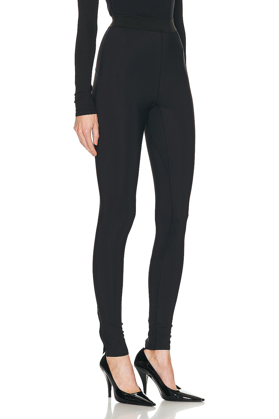 Bonded Back Zip Legging