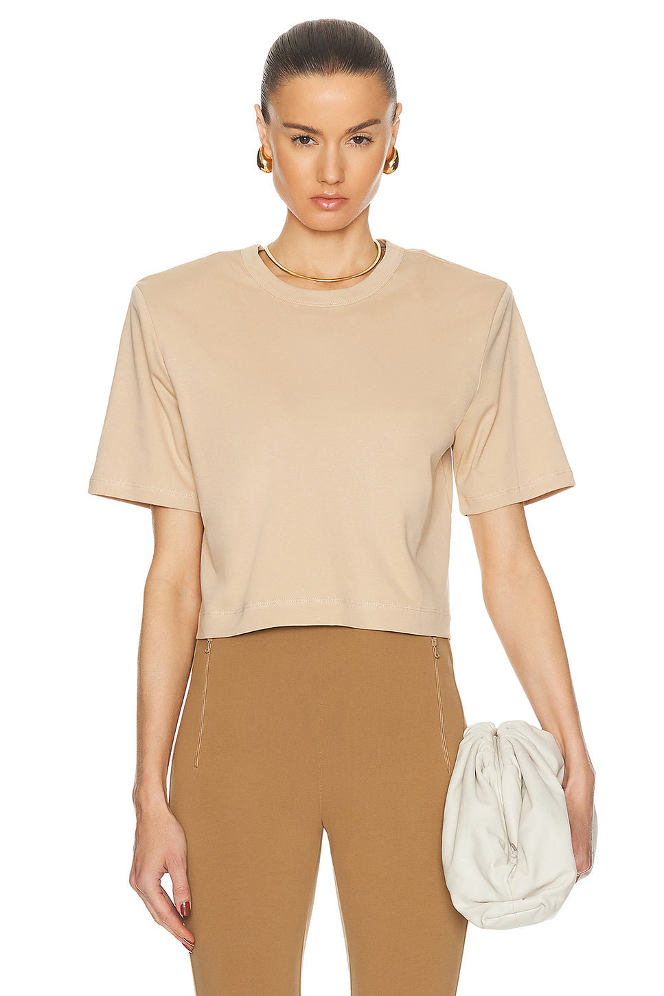 Cropped Shoulder Pad Top