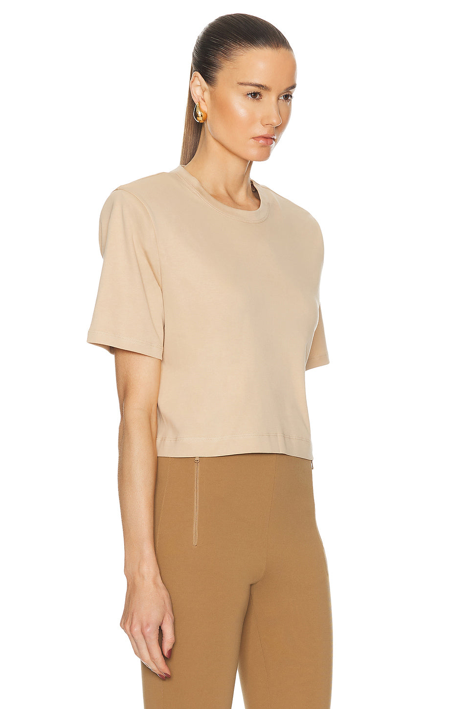 Cropped Shoulder Pad Top