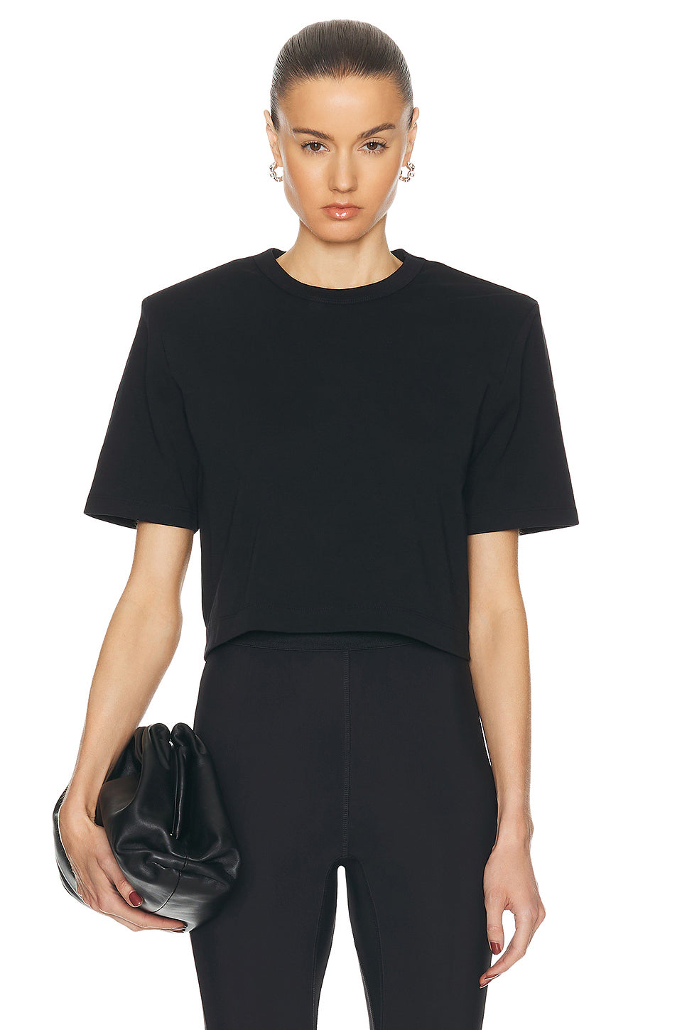 Crop Shoulder Pad Top