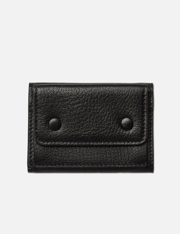 Snap Button Leather Wallet