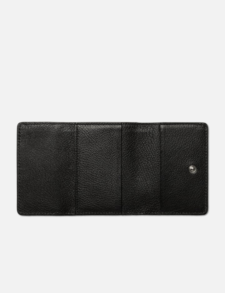 Snap Button Leather Wallet