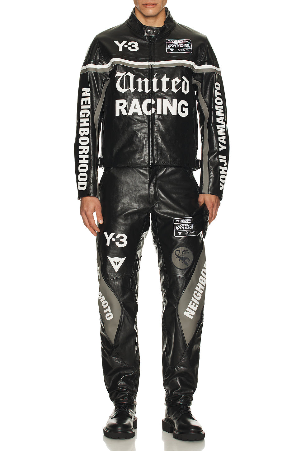 Yohji Yamamoto x NBHD Leather Racer Jacket