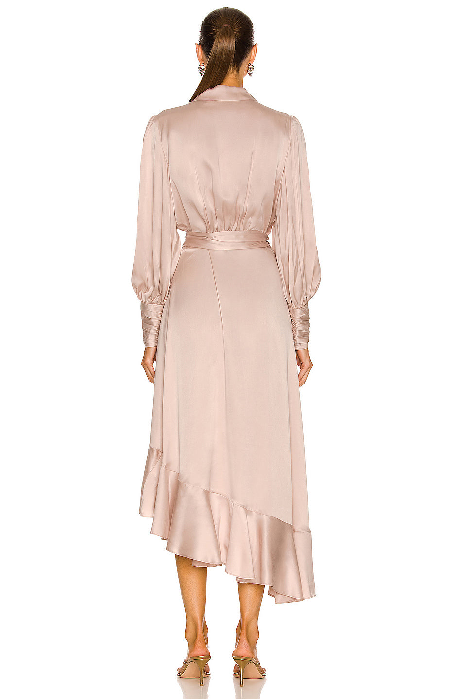 Silk Wrap Midi Dress