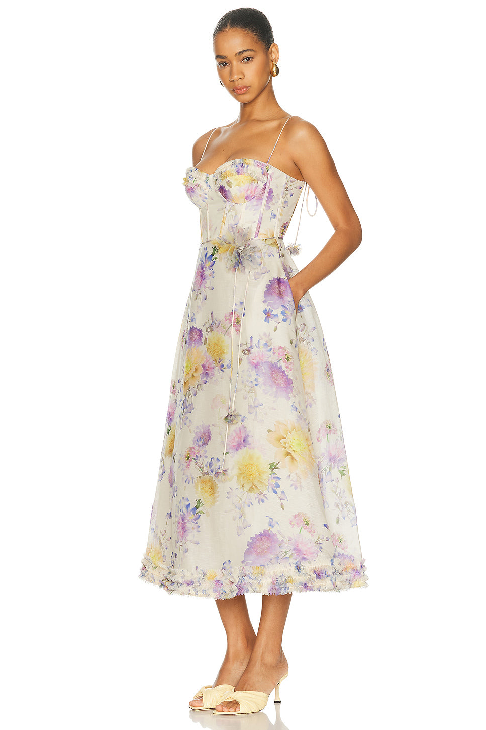 Luna Ruffle Midi Dress