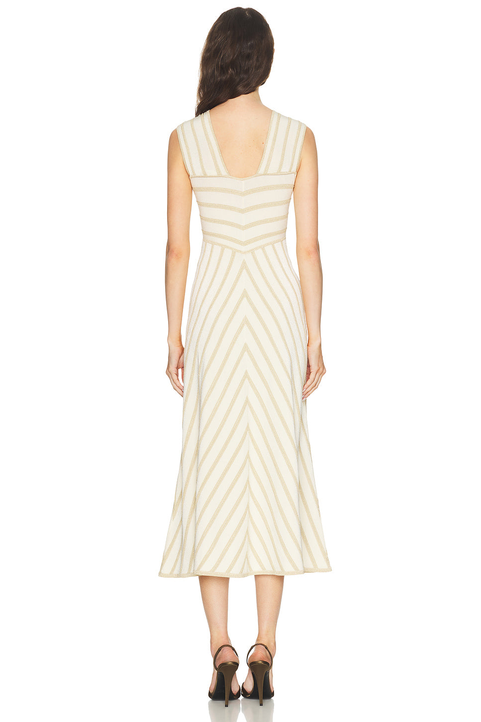Luna Metallic Halter Dress