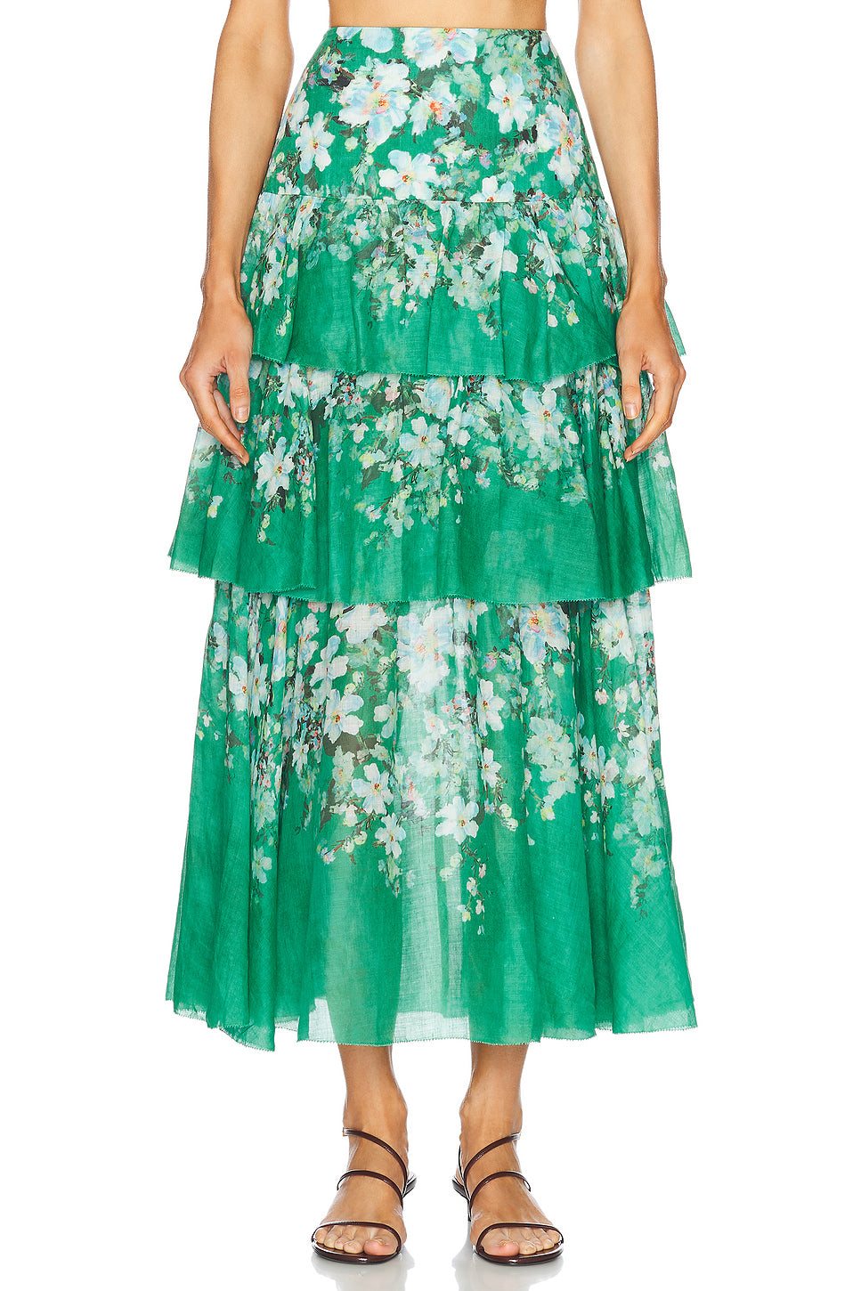 Everley Tiered Midi Skirt