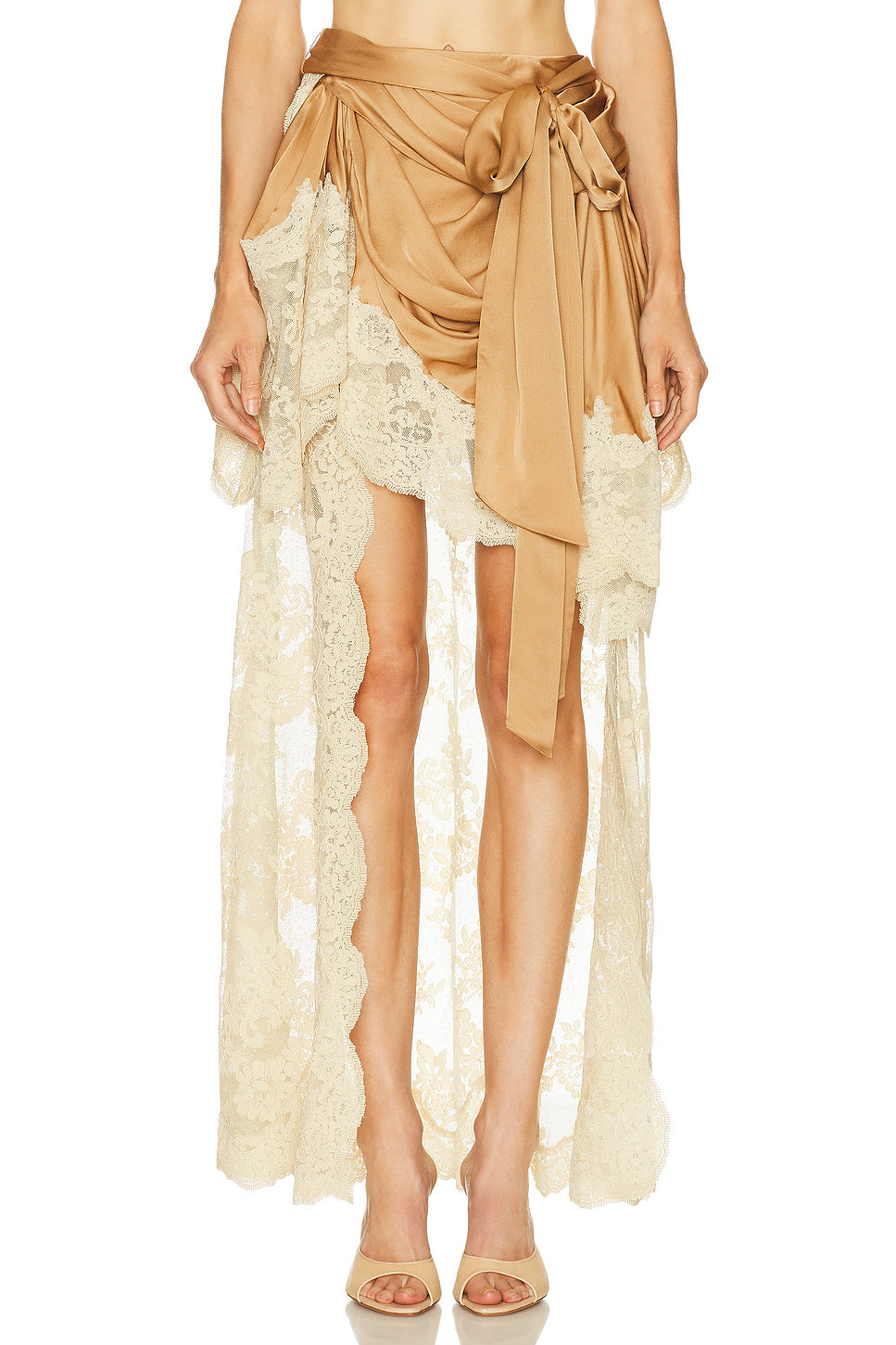 Hypnotic Satin Drape Skirt