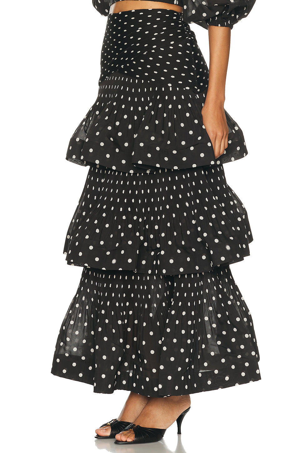 Pleated Tiered Skirt