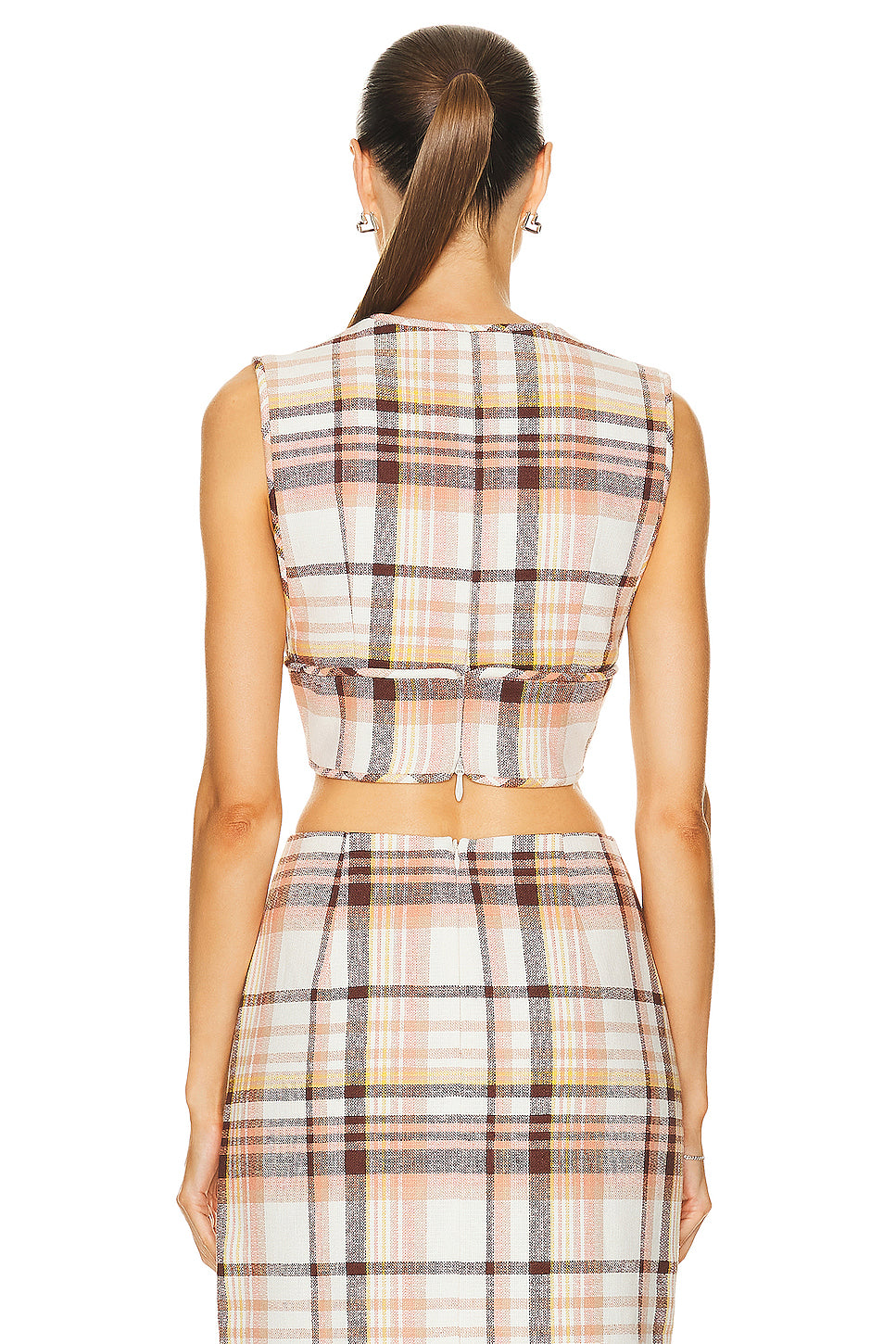 Matchmaker Check Bow Bodice Top