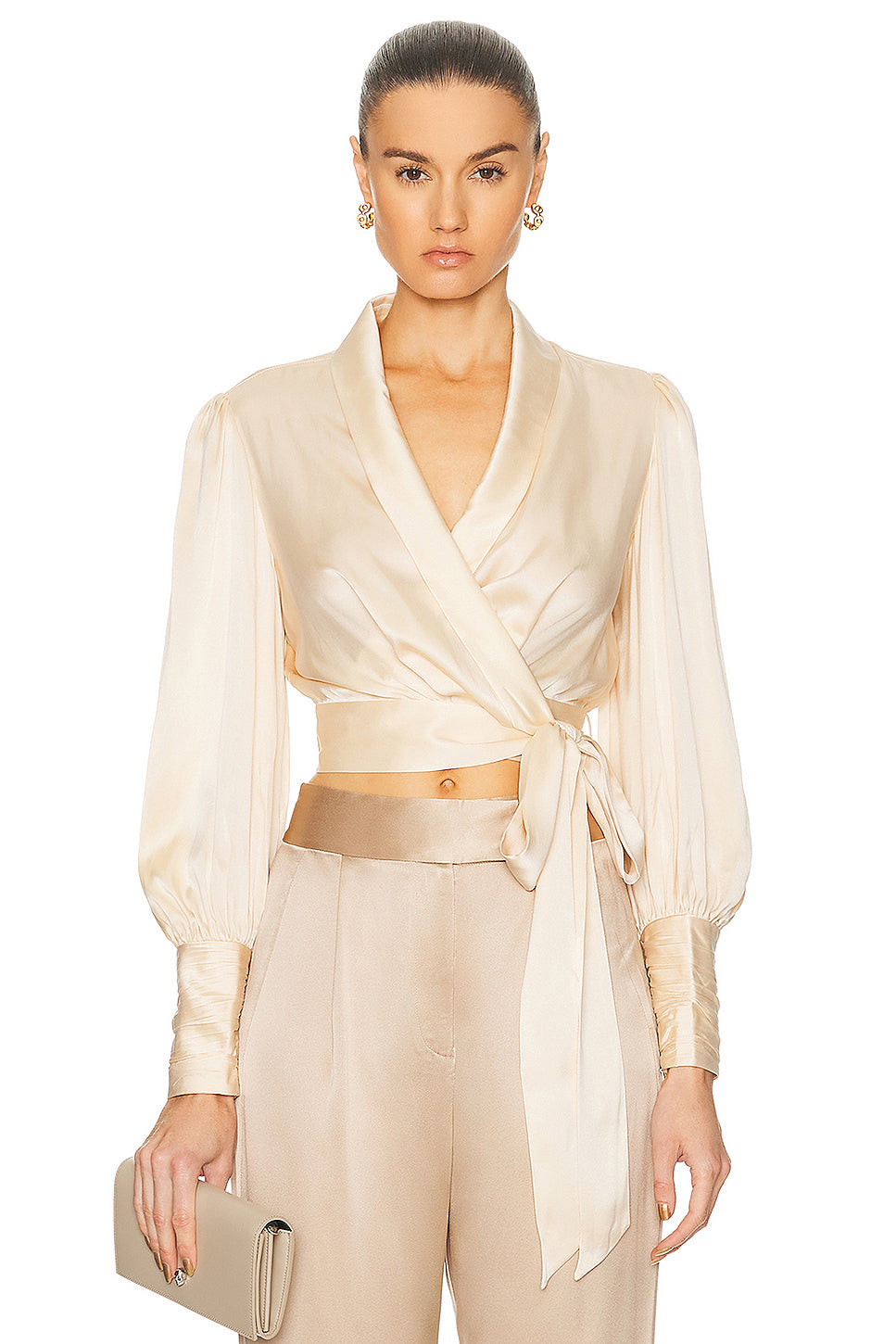 Silk Wrap Top