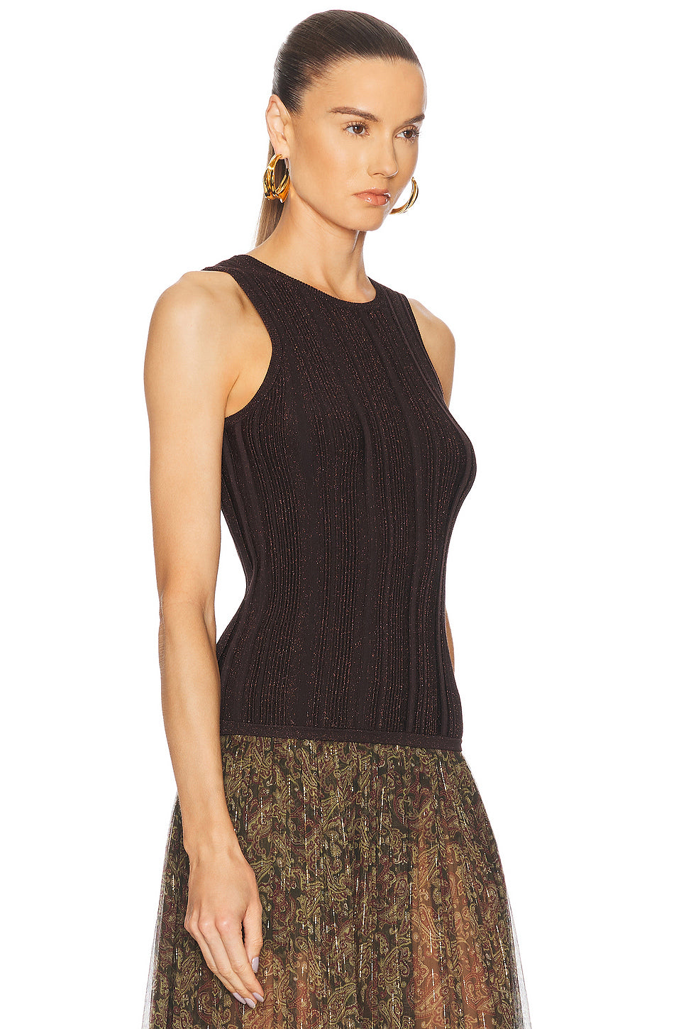 Lucky Metallic Racer Tank Top