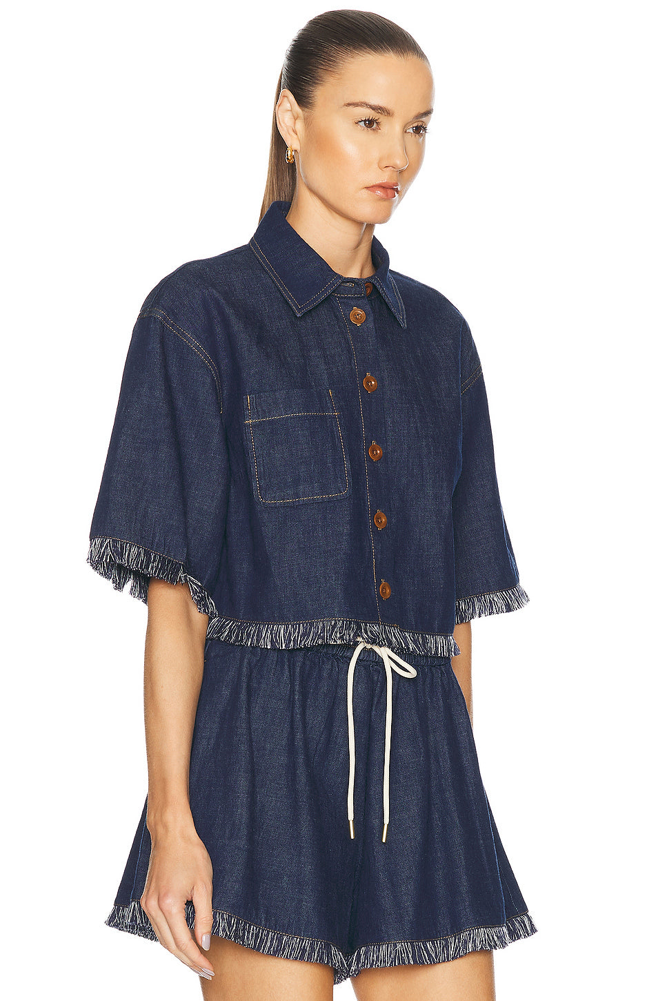 Rhiannon Fringe Denim Shirt