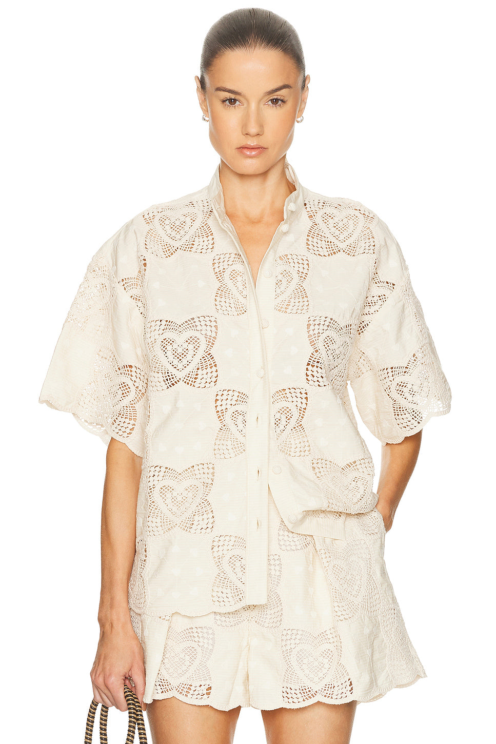 Wanderlust Button Down Short Sleeve Top