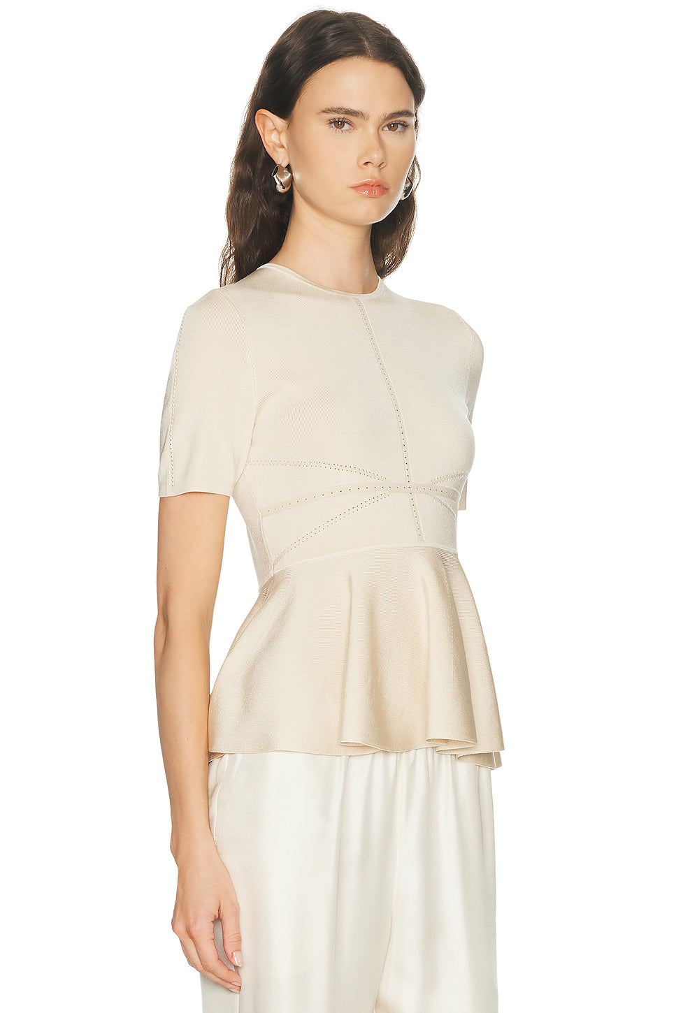 Luna Paneled Peplum Top