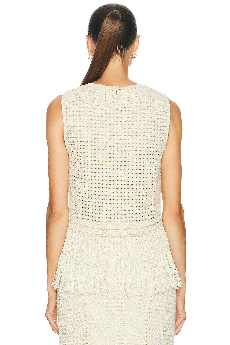Indra Crochet Fringe Tank Top