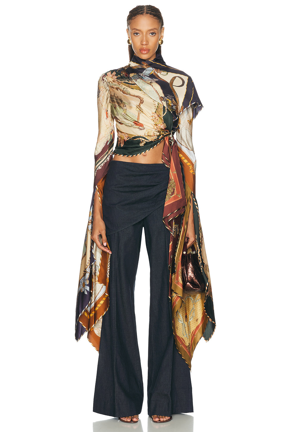 Valiant Draped Scarf Top