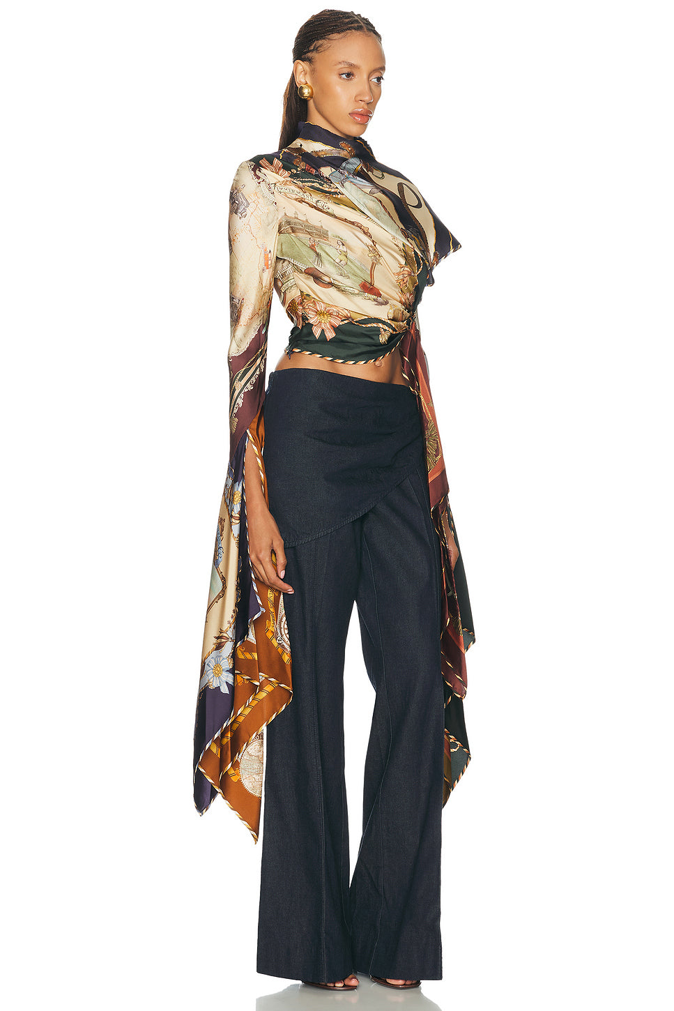 Valiant Draped Scarf Top