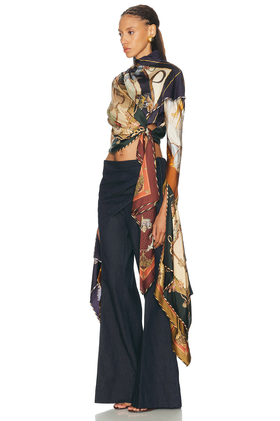 Valiant Draped Scarf Top