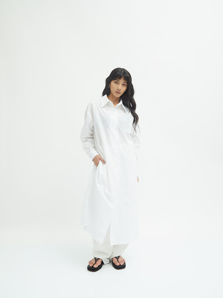 Zakia Embroidery Shirt Dress