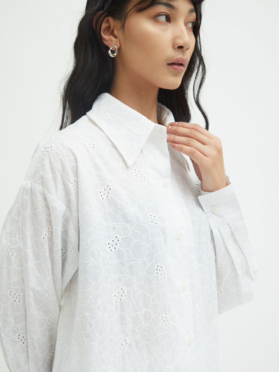 Zakia Embroidery Shirt Dress